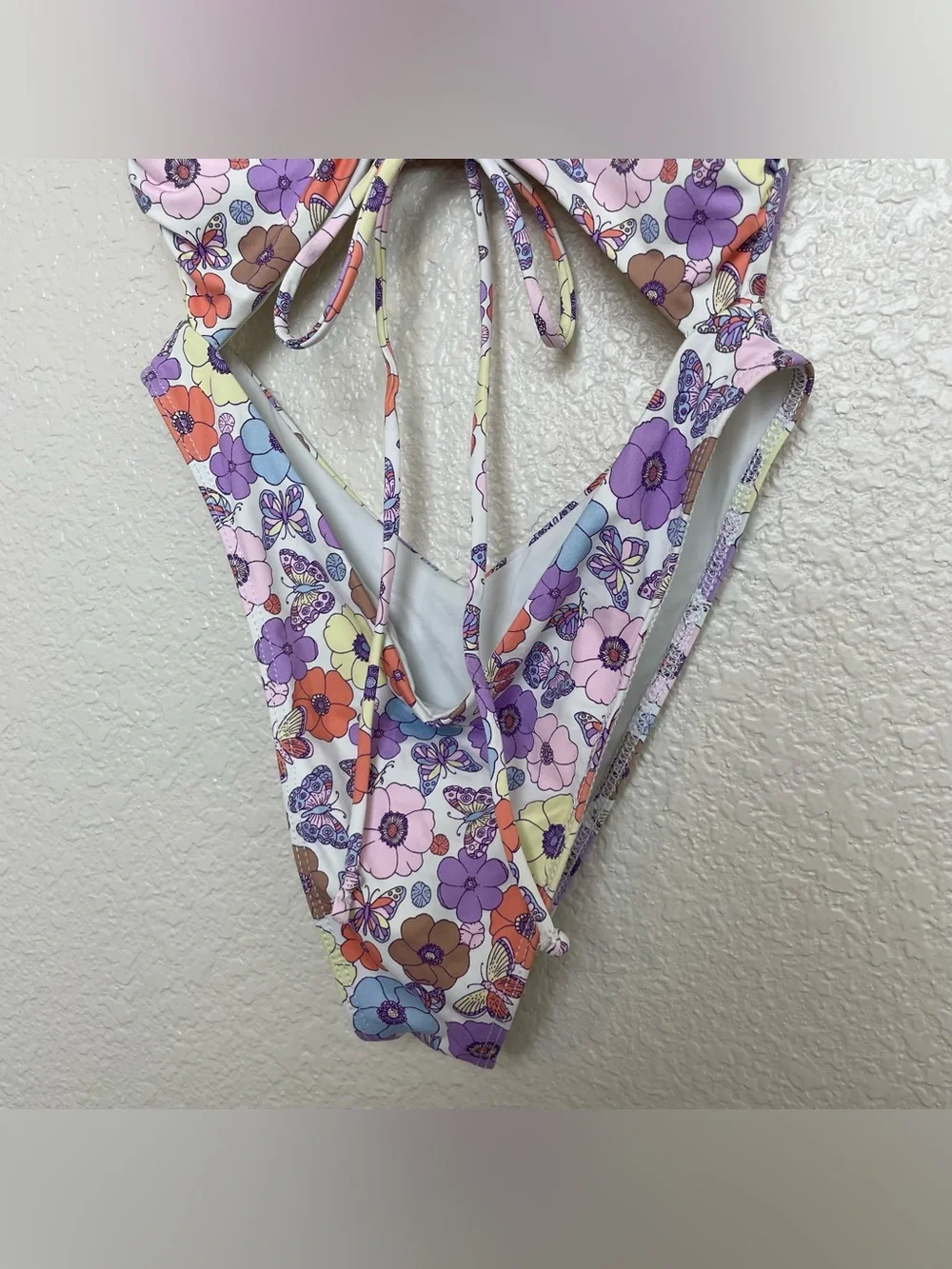Frankies Bikinis Emma Cheeky High Leg One Piece Floral Swimsuit - Mariposa